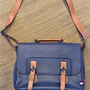 Stylish Navy and Tan Men's Briefcase